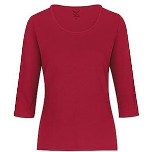 Trigema Dames shirt met 3/4 mouwen van biologisch katoen, rood (robijn-C2c 536), XXL
