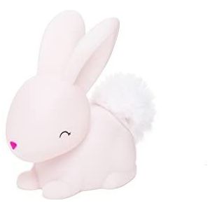 DHINK DHINK473-02 Mini led-nachtlampje konijn roze nachtlampje babykamer kinderkamer met timer en kleurverandering