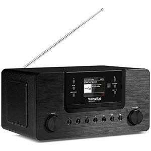 TechniSat DIGITRADIO 570 CD IR - Stereo DAB+ Internet radio (CD speler, WLAN, FM, Bluetooth audio streaming, Spotify, USB, wekker, WiFi streaming, AUXin, equalizer, afstandsbediening, 2x 5 watt) zwart