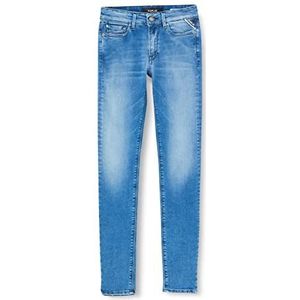 Replay Dames Jeans Luzien Skinny-Fit met Power Stretch, 009, medium blue., 24W x 28L
