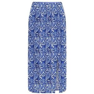 ONLY Dames Onlnova Life Vis Lamar Slit Rok AOP, blauw, XL