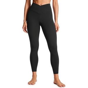 CRZ YOGA Womens Butterluxe Cross Waist Workout Leggings 25"" V Crossover High Waisted Gym Yoga Leggings zwart S