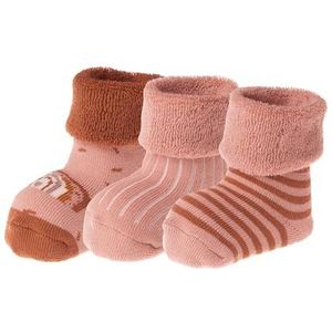 Jacob's Babysokjes voor eerste kinderen, zachte badstof sokken met regenboogmotief, Oeko-Tex-gecertificeerd, maat 0-3 maanden, huidvriendelijk en warm