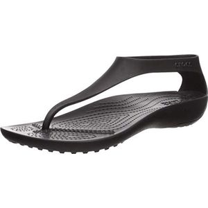 Crocs Serena Flip Sandaal voor dames, Zwart 001, 33/34 EU