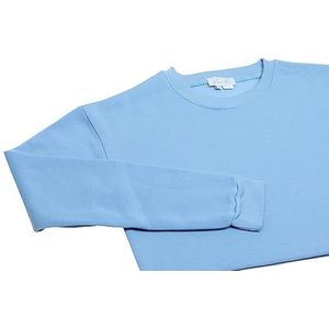 Colina Sweatshirt met lange mouwen voor dames van 100% polyester met ronde hals LICHTBLAUW maat S, lichtblauw, S