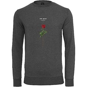 Mister Tee Heren sweatshirt Lost Youth Rose Crewneck Charcoal XL, antraciet, XL