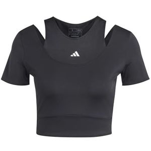 adidas Dames HIIT AEROREADY Crop Training Tee, Black, L