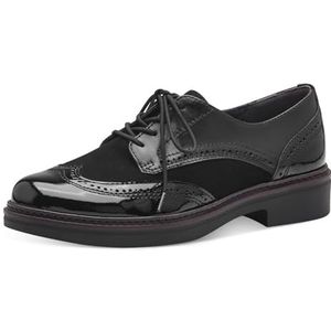 Tamaris Dames Comfort Lace-Up 8-83300-43 Oxford, Black Com., 37 EU Breed