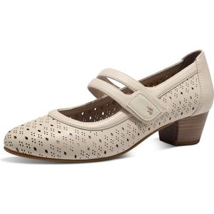 Jana Vegan damespumps met klittenbandsluiting, beige, 39 EU