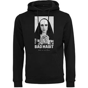 Mister Tee Bad Habit Hoody Sweatshirt met capuchon voor heren, zwart, XXL