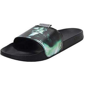 PUMA Unisex's Mapf1 Graphic Leadcat FTR Slide Sandaal, Puma Black Spectra Groen, 30.5 EU