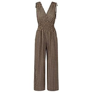 Apart Jumpsuit van elastische stof, Groen-multicolor, 36