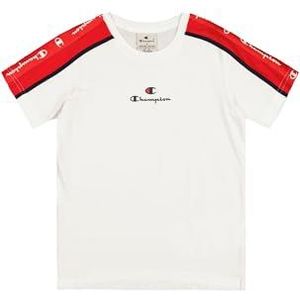 Champion T-shirt voor kinderen en jongeren, wit (Wht/Crd/Nny), 5-6 anni