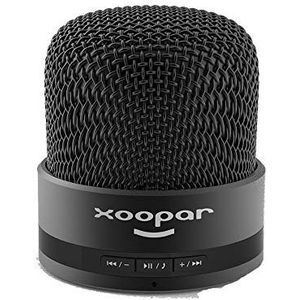 Xoopar Idol + Black - Bluetooth-luidspreker - zwart - ultracompacte luidspreker in retro-look - Bluetooth-luidspreker compact 3 W - geïntegreerde microfoon