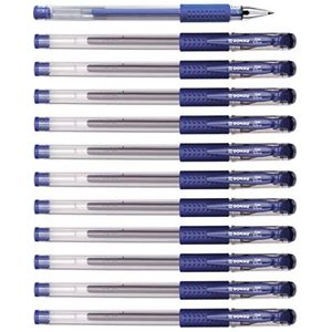 OFFICER PRODUCTS DONAU gelbalpen gelpennen balpen gelpen/gelinkt kleur: blauw classic / 12 stuks (12 stuks) / kogeldiameter: 0,5 mm/watervaste en niet-vervagende inkt