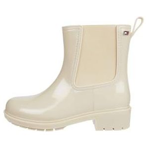 Tommy Hilfiger Dames Flag Rainboot Fw0fw08213 Regenlaarzen, Beige Country Ivory, 37 EU