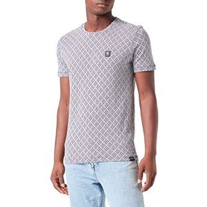 Garcia Heren T-shirt met korte mouwen, crème gemêleerde 3XL