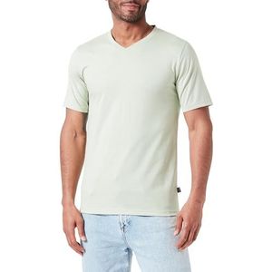 TRIGEMA Heren T-shirt met V-hals, katoen, effen - 637203, green tea, S