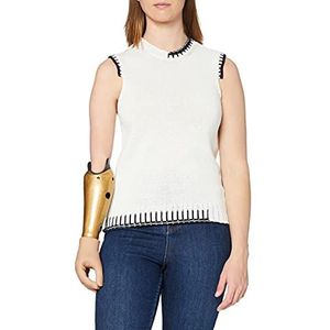 Yargici Mouwloze gebreide damestrui, Ivoor (Off White 037), S