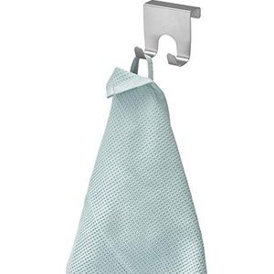 iDesign Forma handdoekhouder zonder boren, kleine deurhaak van roestvrij staal, zilverkleurig