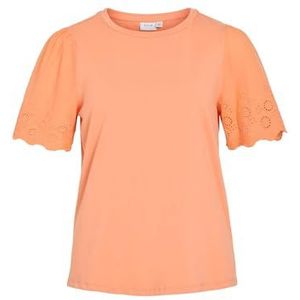 Viceliana O-hals S/S Top, cadmium oranje, XL