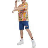 Overhemden - Resort-stijl - Korte Mouwen Overhemd - Multicolor Stempelprint