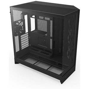 NZXT H9 Flow - Grote ATX Mid-Tower PC-behuizing - Zwart - Inclusief 3 x 140 mm en 1 x 120 mm ventilatoren