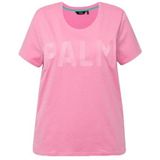 Ulla Popken - Shirt - Lichtroze - Jersey - Ronde Hals - Kwartmouw