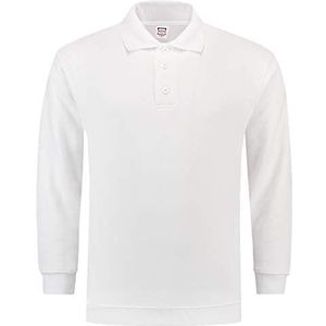 Tricorp 301005 Casual polokraag en tailleband sweatshirt, 60% gekamd katoen/40% polyester, 280 g/m², wit, maat S