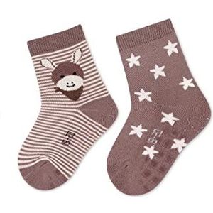 Sterntaler Unisex kinderen GOTS ABS sokken DP Emmi sokken, bruin, normaal, bruin, 26 EU