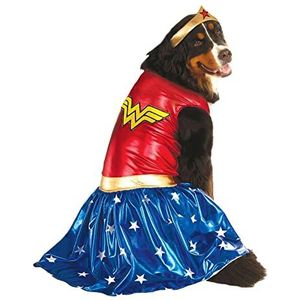 Rubie's unisex volwassen 580286 Officiële Rubie's DC Comic Wonder Woman Pet Dog Kostuum Super Hero Gift Grote Hond Maat XXL, Veelkleurig, XXL UK