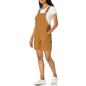 Dickies Dames Bib Shortalls, 17,8 cm, Rinsed Brown Duck, XL, Gespoelde bruine eend, XL