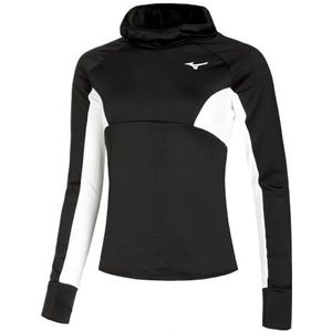 Mizuno Dames Warmalite Hooded LS Hardlopen, Zwart, S
