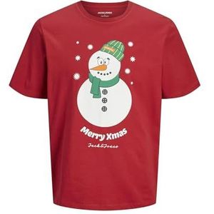 Jack & Jones Jjxmas Jolly Tee Ss Crew Neck, scarlet sage, XS