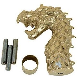 aasiya nautical Ontwerper Aluminium Draak Handvat Zilveren Afwerking Victoriaanse Cane Houten Wandelstok