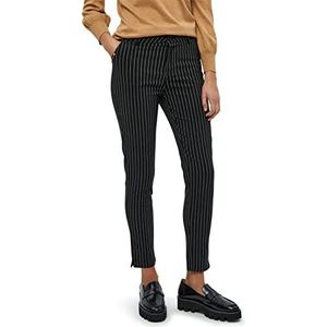 Minus Carma gestreepte 7/8 broek voor dames, grijs krijtstreepje, 16, Grijs Pinstripe, 42