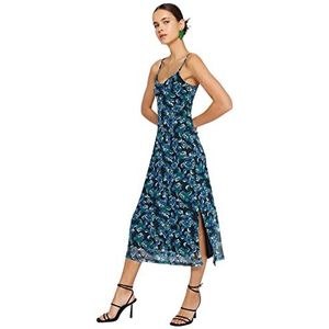 Trendyol Dames Relaxed Fit gebreide jurk dames skaters casual fit gebreide jurk, Blauw, M