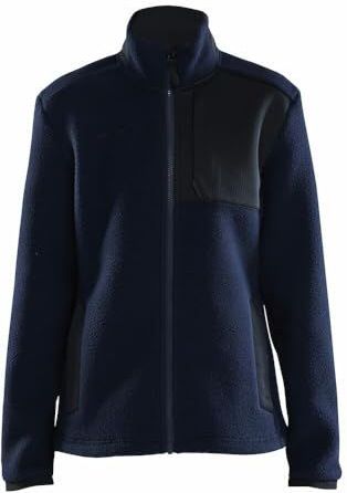 Craft ADV Explore Pille Fleecejack voor dames, XL, blaze/zwart, gerecycled materiaal, borstzakken met ritssluiting, sweatjack voor dames, Activewear voor dames