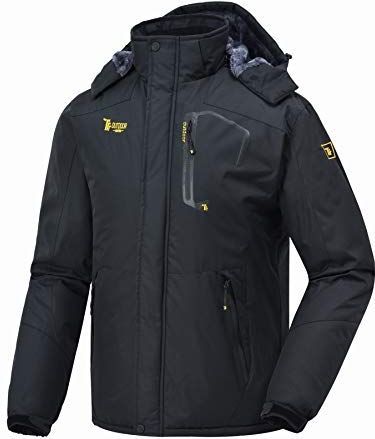 donhobo jas voor heren, fleecevoering, waterdicht, ademend, warm, winddicht, softshelljas, outdoorjas, met afneembare capuchon