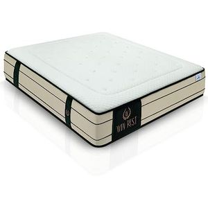 W WIN REST Matras met veerbox en schuimrubber, gemiddelde sterkte, imperium, omkeerbaar, 120 x 190 cm, tweepersoonsbed