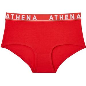 Athena - Easy Color boxershorts voor dames, elastische riem, grafisch en modern, modaal katoen en ultrazachte afwerking, Oeko-Tex-label, Rood rookt, M