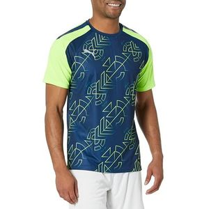 PUMA Teamliga Graphic Jersey overhemd voor heren, Perzisch blauw-pro-groen, L