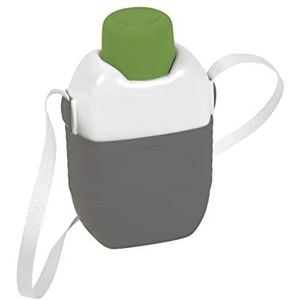 EDA thermosfles, 1 liter, grijs en groen, Matcha met schouderriem voor gemakkelijk transport.
