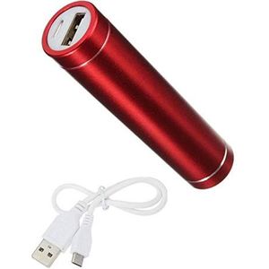 Externe accu voor OnePlus 7, universeel, powerbank, 2600 mAh, met USB-kabel/Mirco USB, vervangende telefoon (rood)