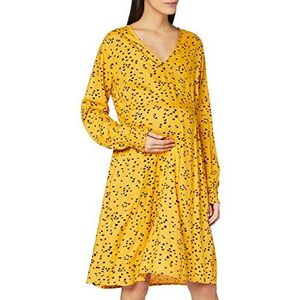 MAMALICIOUS Mlheartsy L/S Woven Abk Dress A. Jurk, geel, M