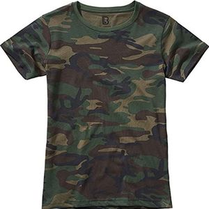 Brandit Army T-Shirt Dames Leger Bundeswehr Shirt Lady Military BW Onderhemd Camo, Woodland, XXL