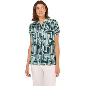 Cecil - Gedessineerde Overhemdblouse - Groen - Dames