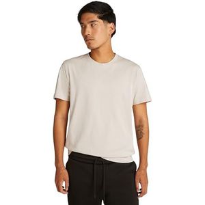 Calvin Klein Jeans Heren Logo Tape TEE J30J326159 S/S T-Shirt, Grijs (Moonbeam), S, Grijs (Moonbeam), S