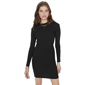 TRENDYOL Bodycon Mini-jurk voor dames, zwart, XS