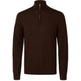 Selected - Tray - Gebreide Pullover - Halve Rits - Hoge Hals - Lange Mouwen - Regular Fit
